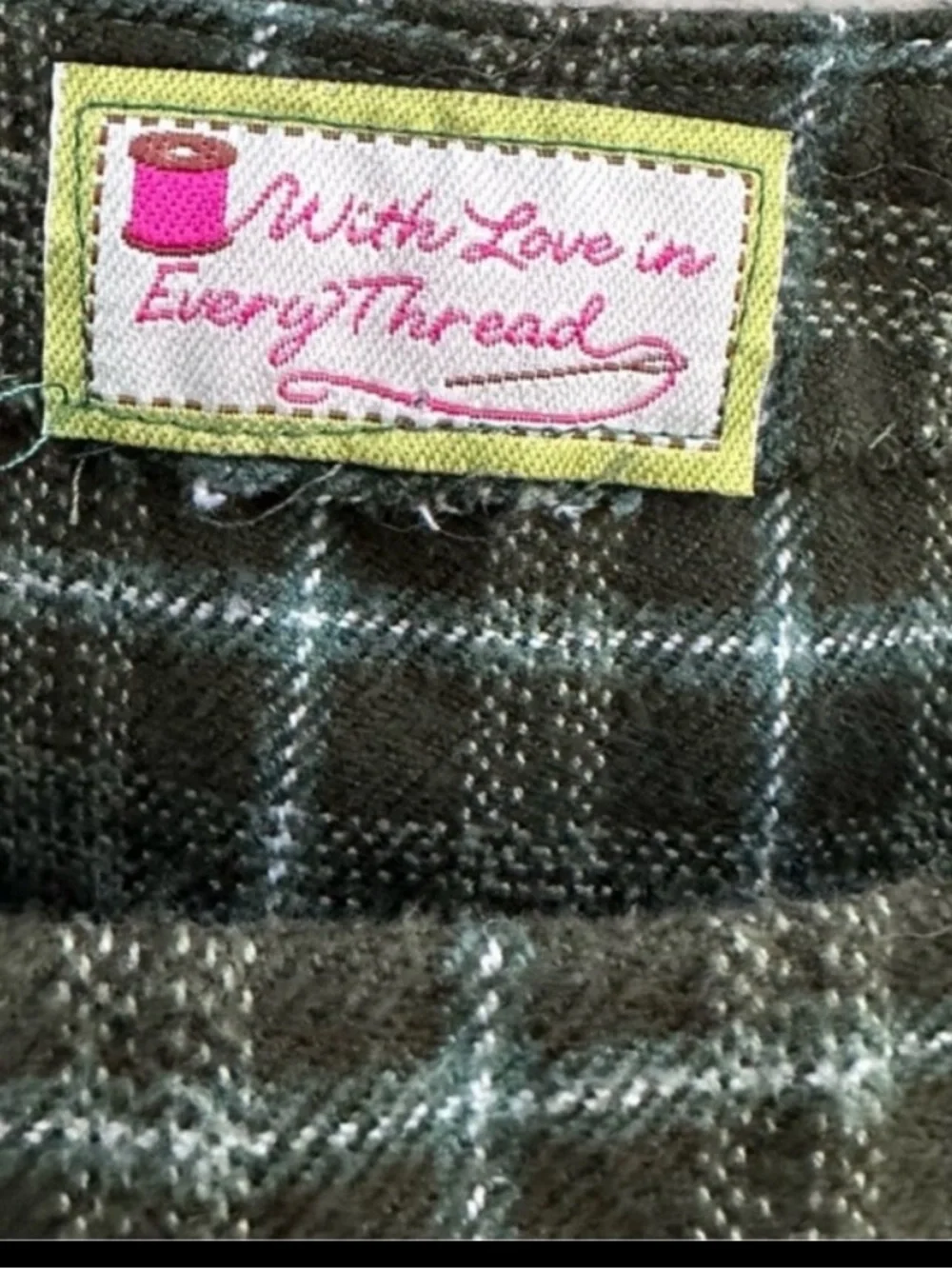 Vintage plaid Flannel layering slip dress lagenlook pockets oversize - Picture 3 of 3